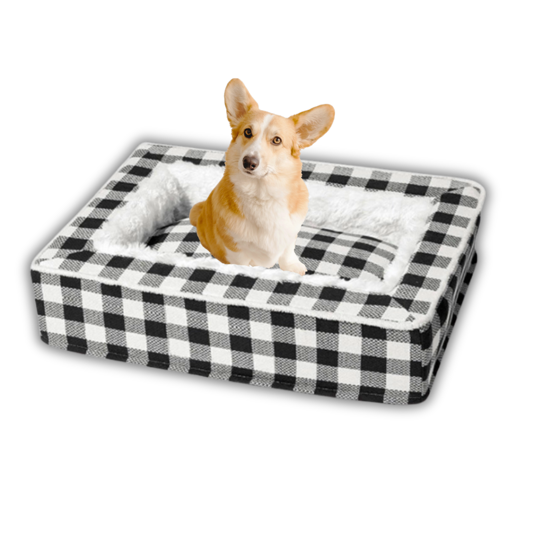 Calming Dog Bed Dog Pillow Comfortable & Soothing Bed With Washable Cover