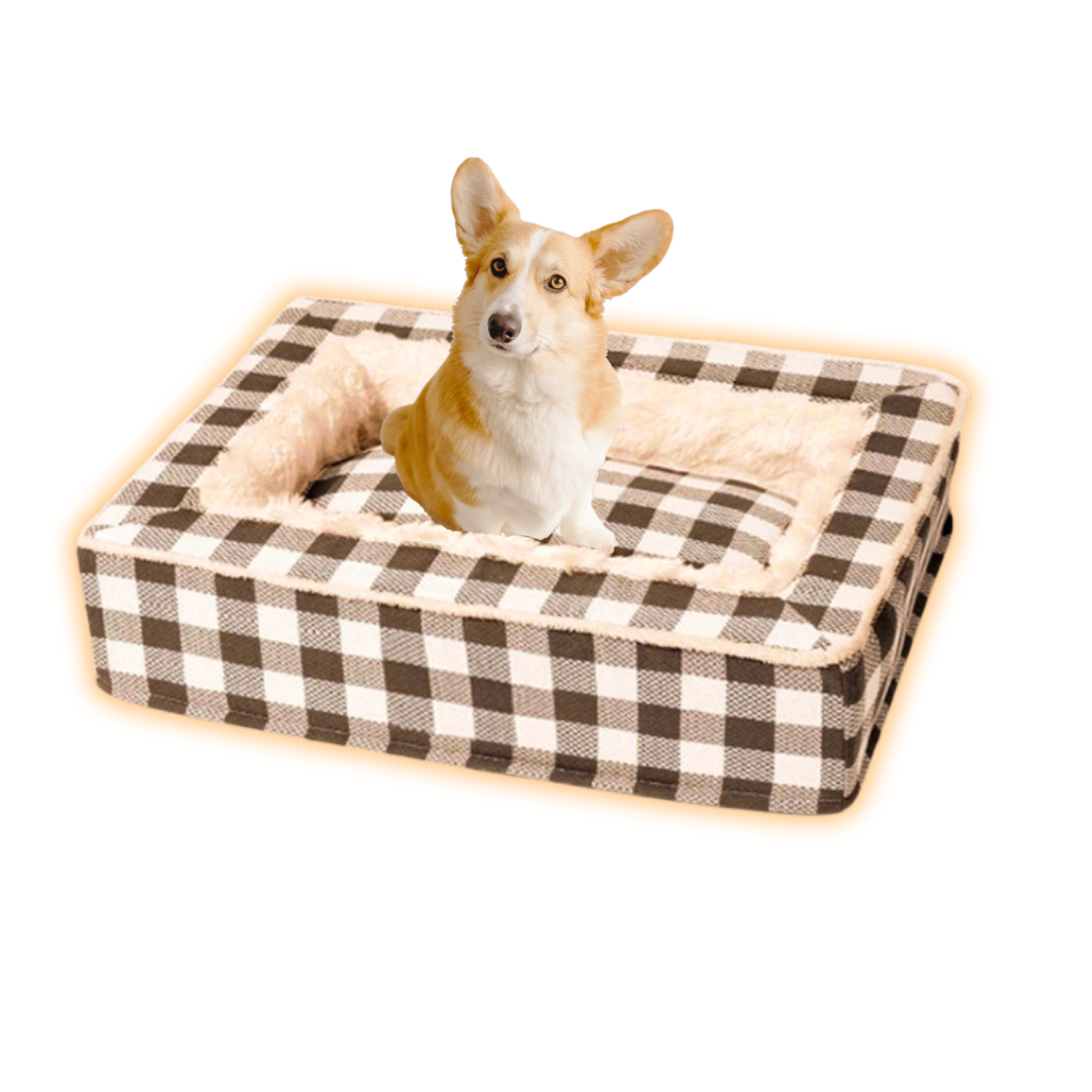 Calming Dog Bed Dog Pillow Comfortable & Soothing Bed With Washable Cover