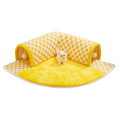 Cat Tunnel for Multiple Cats, Catwalk Plush Tunnel with Comfort Mat
