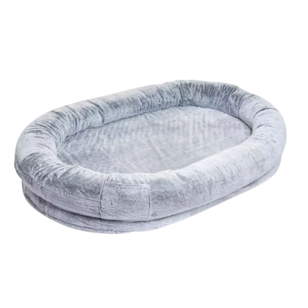 Dog Bed for Humans Oversized Plush Lounge Bed with Memory Foam Support