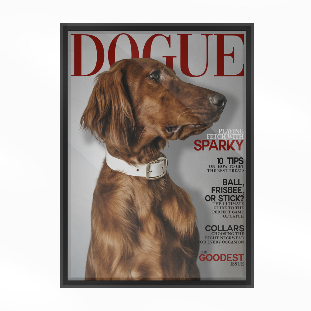 Personalized Pet Poster Your Cat or Dog on a Magazine Cover