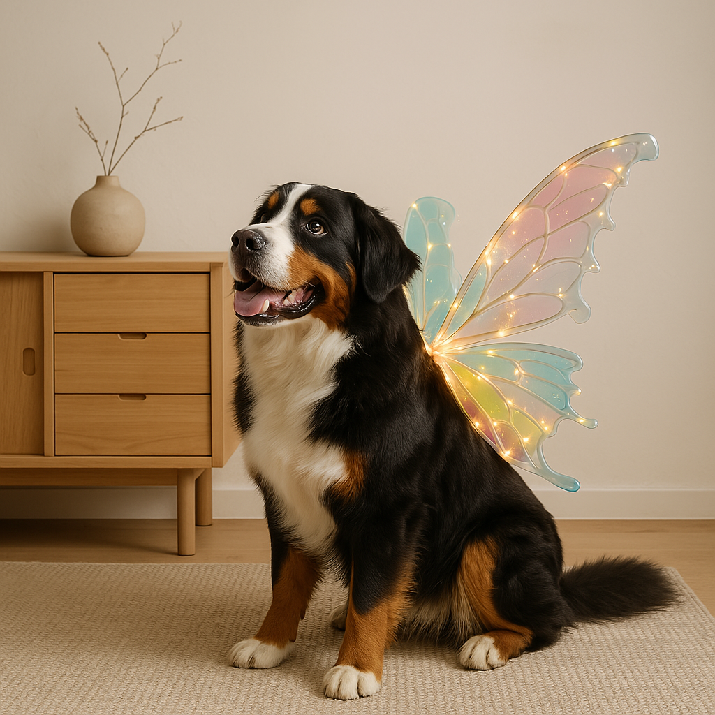Cute Dog Costume Butterfly Wings Adjustable, Lightweight & Magical Effect