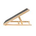 Adjustable Wooden Dog Ramp with Anti-Slip Surface & Compact Storage