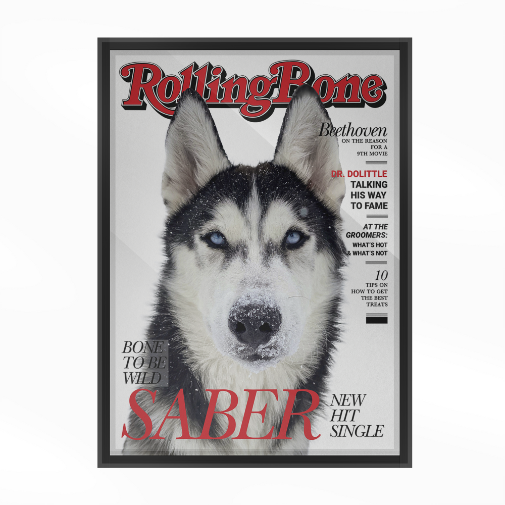 Personalized Pet Poster Your Cat or Dog on a Magazine Cover