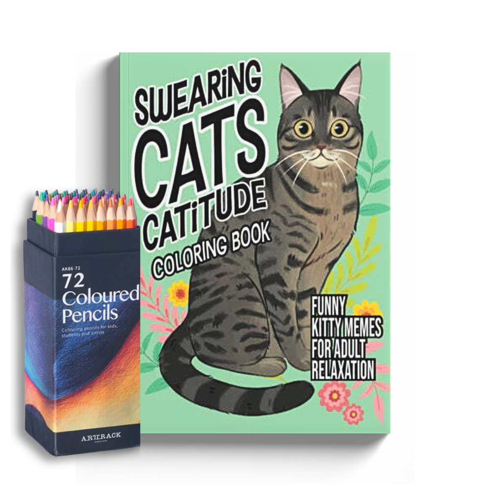 Funny Cat Lovers Coloring Book Filled With Hilarious Cat Illustrations & Memes