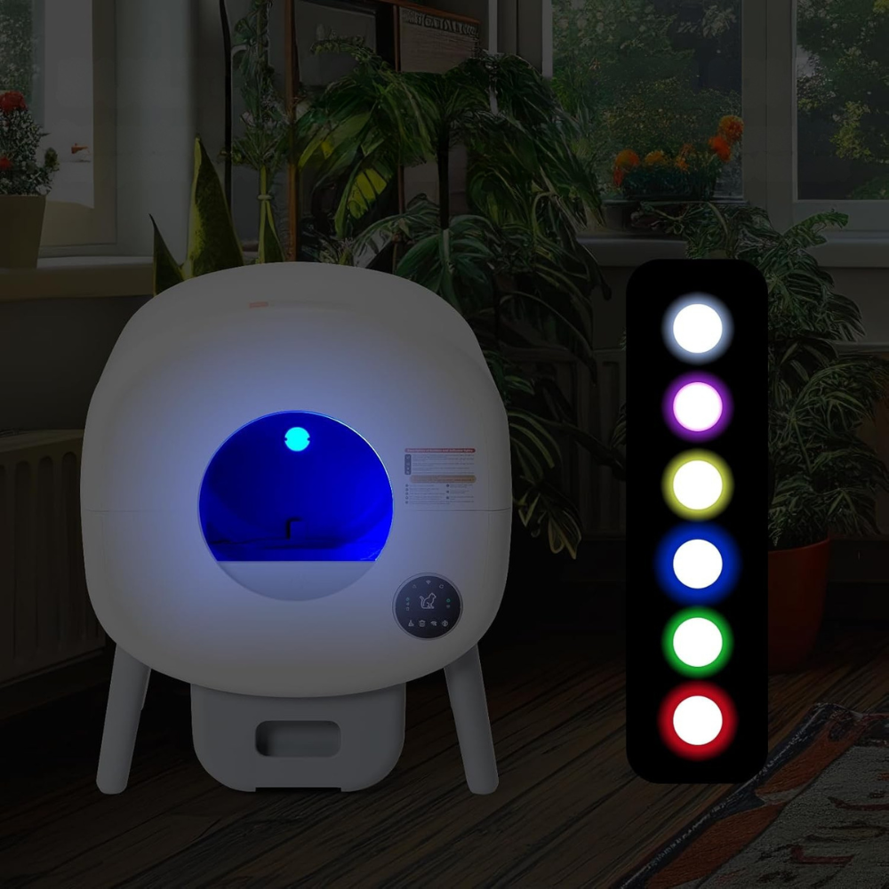 Self-Cleaning Cat Litter Box | Automatic with Ambient Lighting
