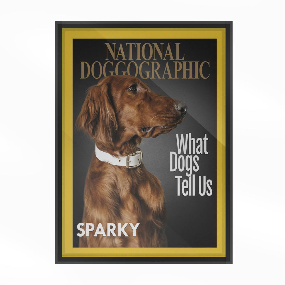 Personalized Pet Poster Your Cat or Dog on a Magazine Cover