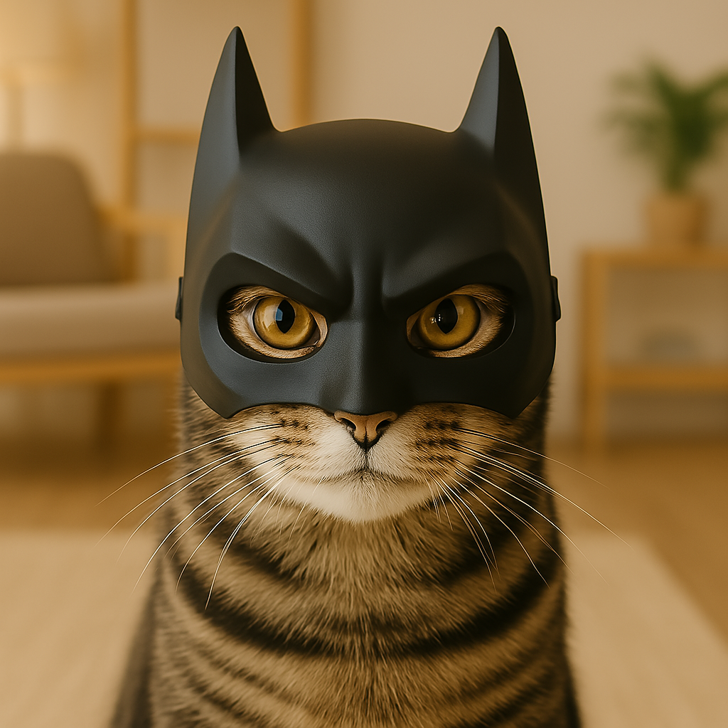 Cat Superhero Costume Mask For Halloween & Photoshoots
