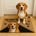 Personalized Doormat with Name Original Gift for Dog Lovers