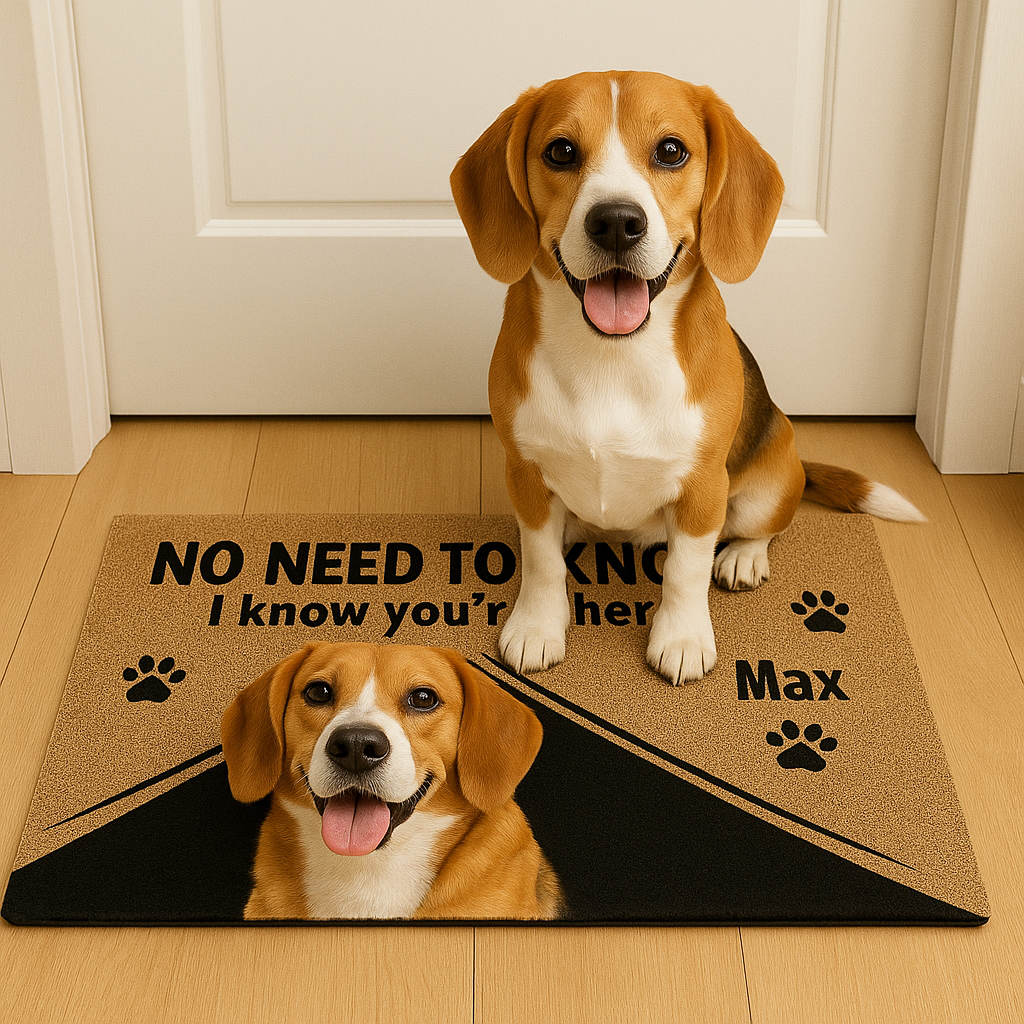Personalized Doormat with Name Original Gift for Dog Lovers