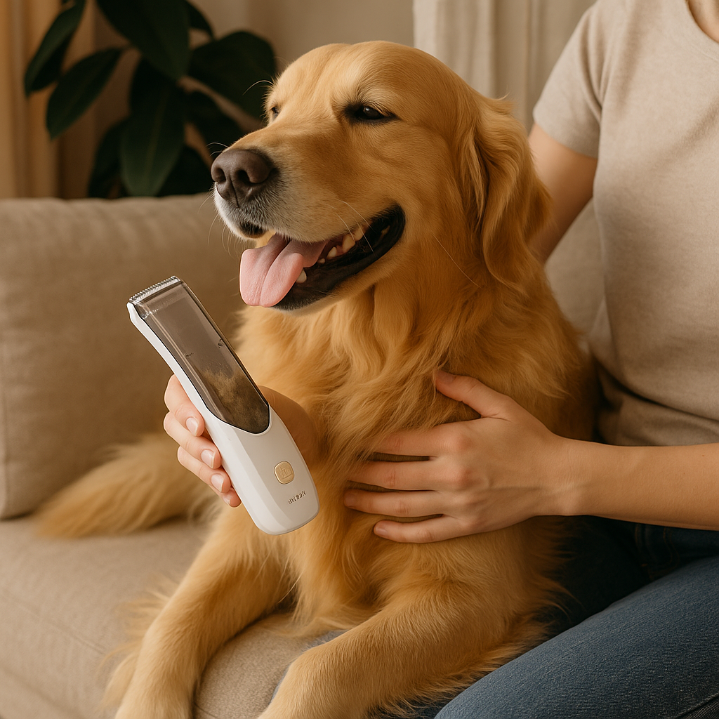 Rechargeable Dog Grooming Clippers Cordless & With Vacuum Function