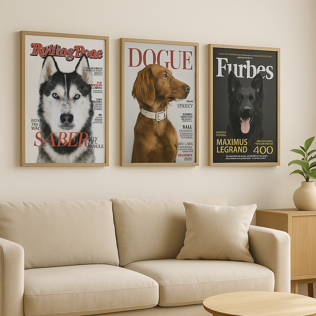 Personalized Pet Poster Your Cat or Dog on a Magazine Cover