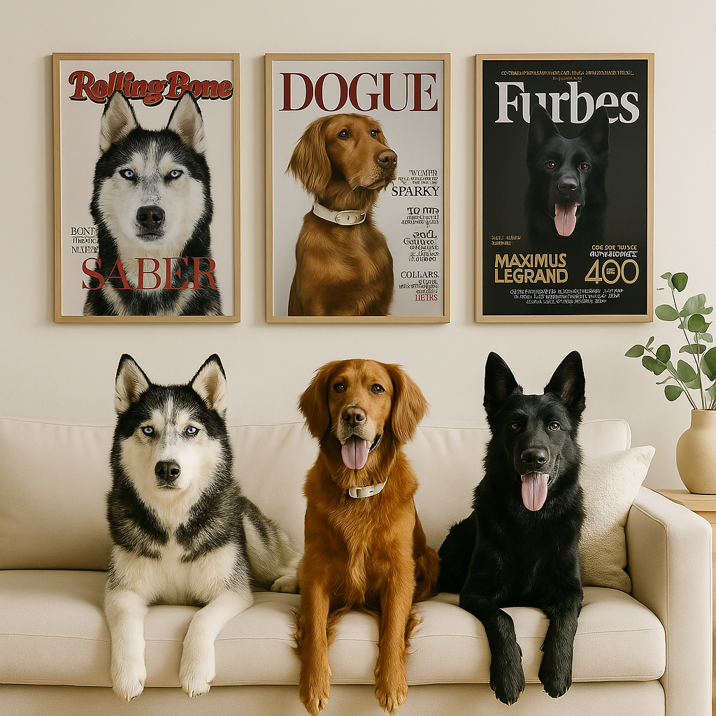 Personalized Pet Poster Your Cat or Dog on a Magazine Cover