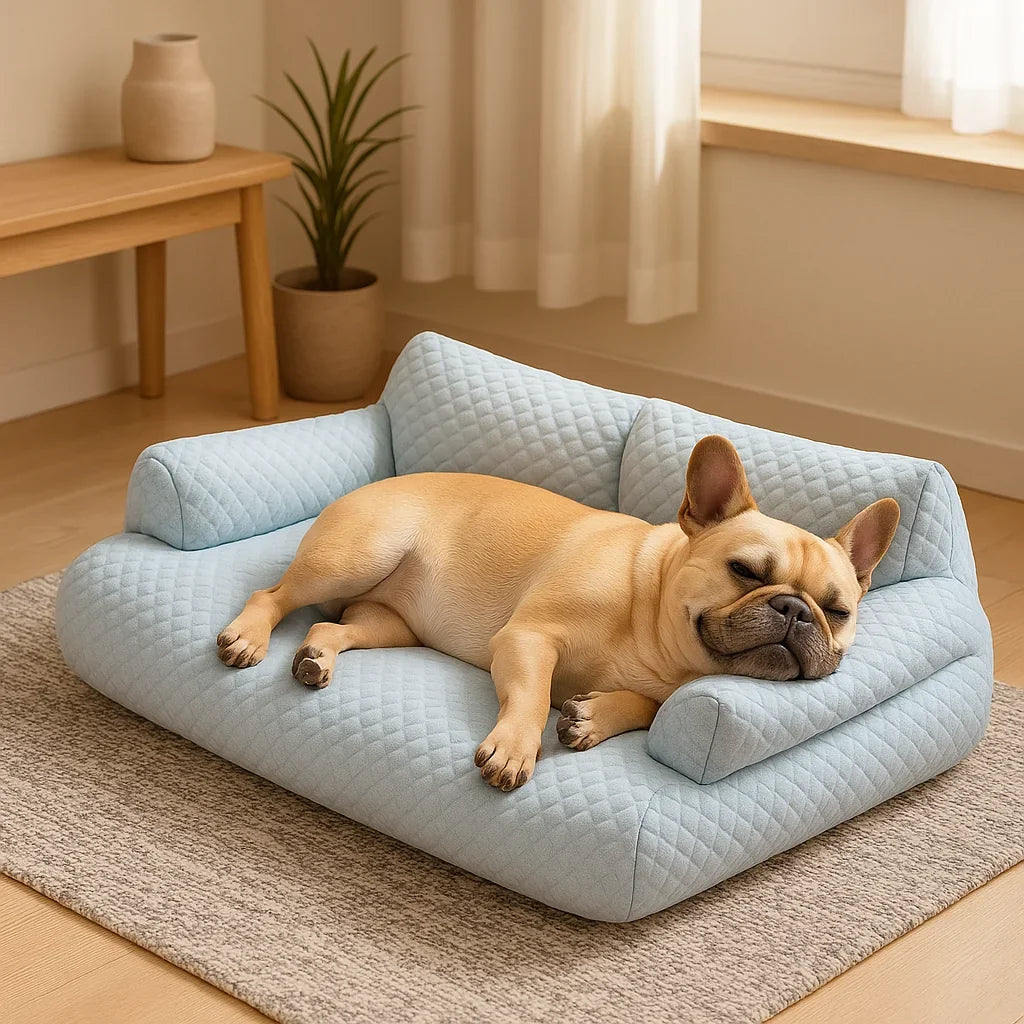 Cooling Dog Bed Breathable & Non-Slip for Summer Comfort