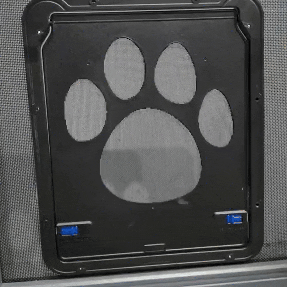Magnetic Cat Flap for Sliding Screen Doors Self-Closing Flap with Insect Stop