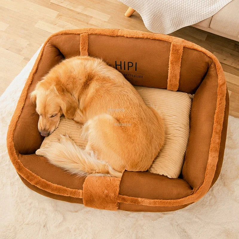 Large Dog Kennel | Washable Chew-Proof Dog Mat