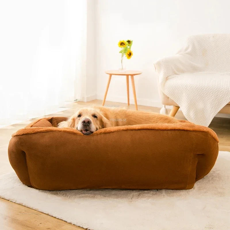 Large Dog Kennel | Washable Chew-Proof Dog Mat
