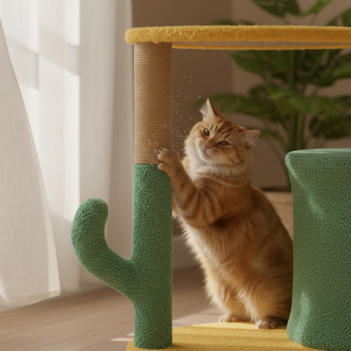 Cat Bed Flower Cat Tower | Scratch-Friendly Cat Tree