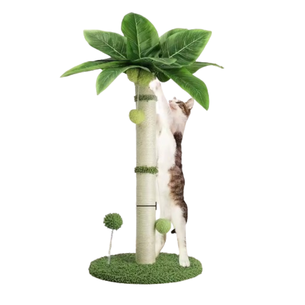 Cat Tree Scratching Post Made of Coconut Rope Durable Compact Cat Tree