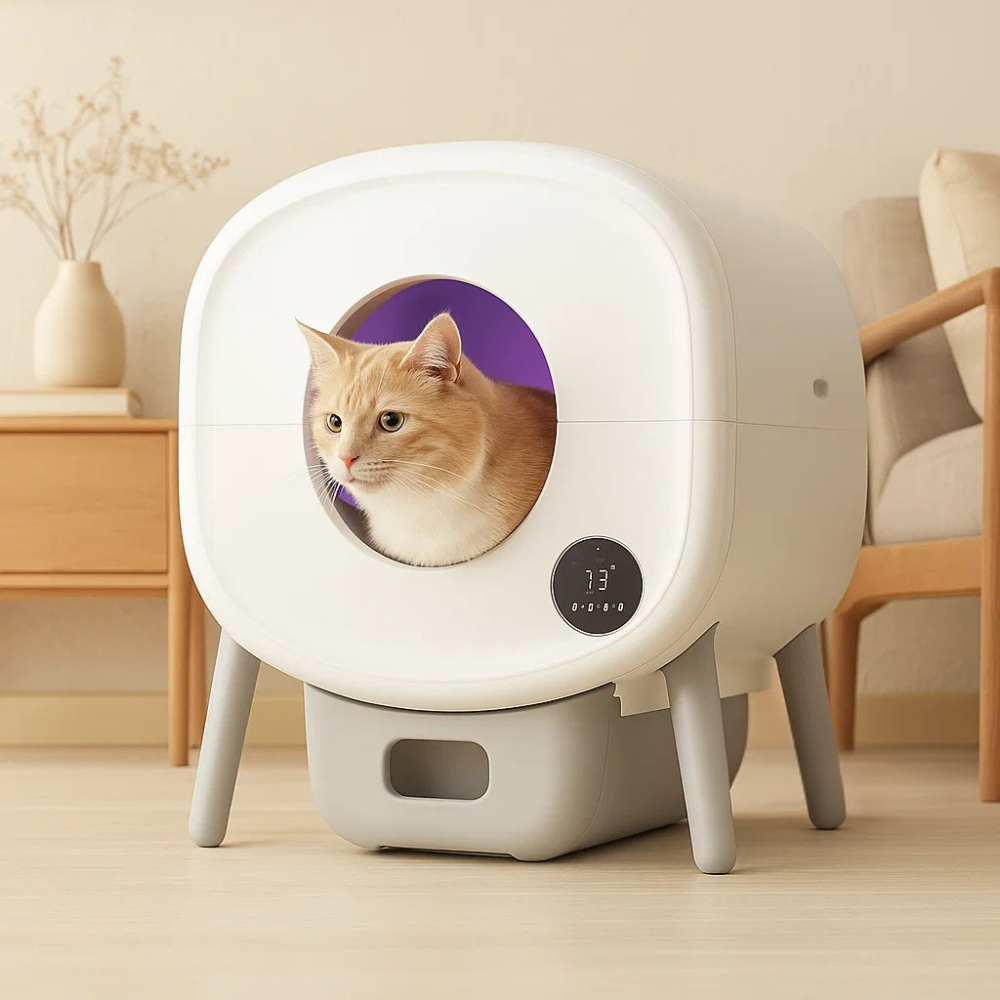 Self-Cleaning Cat Litter Box | Automatic with Ambient Lighting