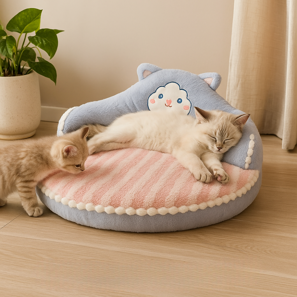 Cute Cat Bed for Small Cats | Soft Sleeping Sofa