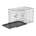 Metal Dog Crate Reinforced Steel, Safe & Comfortable For Home & Car