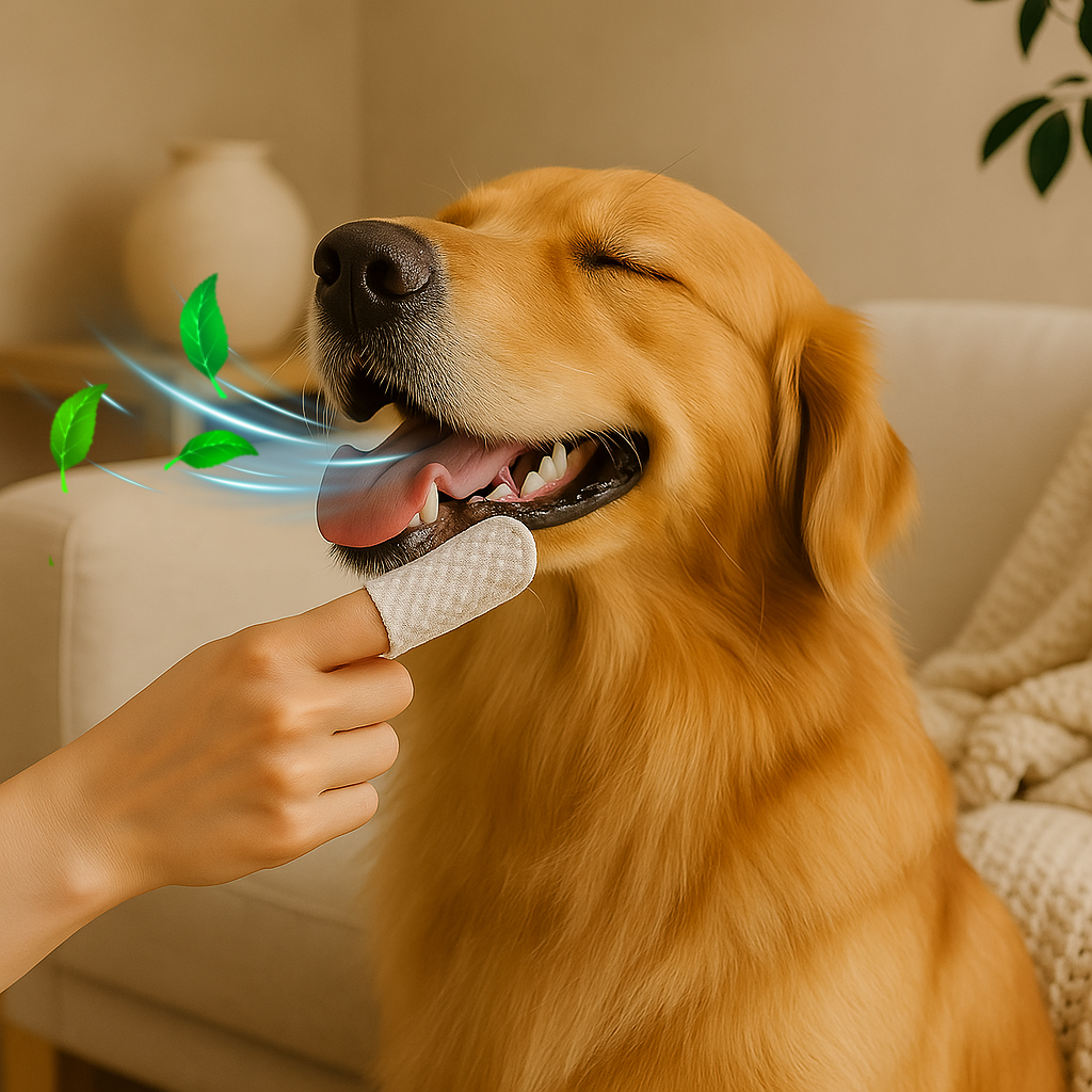Finger Wipes Dental Care For Dogs Plaque Removal & Breath Freshening