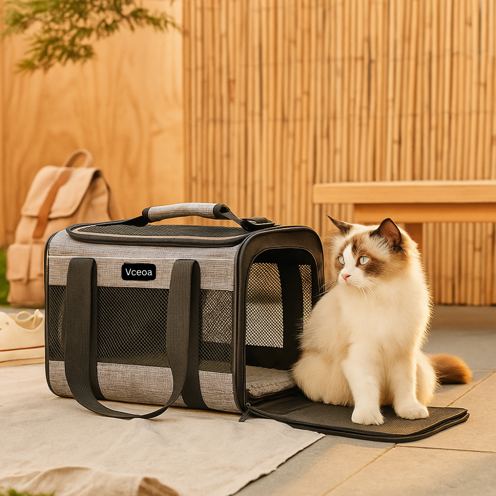 Breathable Cat Carrier with Comfortable Fit, Safe and Lightweight for Travel
