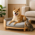 Orthopedic Wooden Frame Dog Sofa | Dog Bed