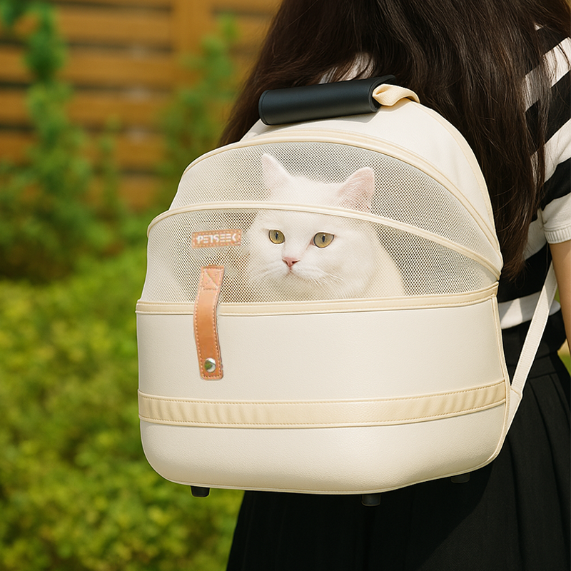 Pet Travel Carrier for Pets 90° Open Design & Breathable Mesh