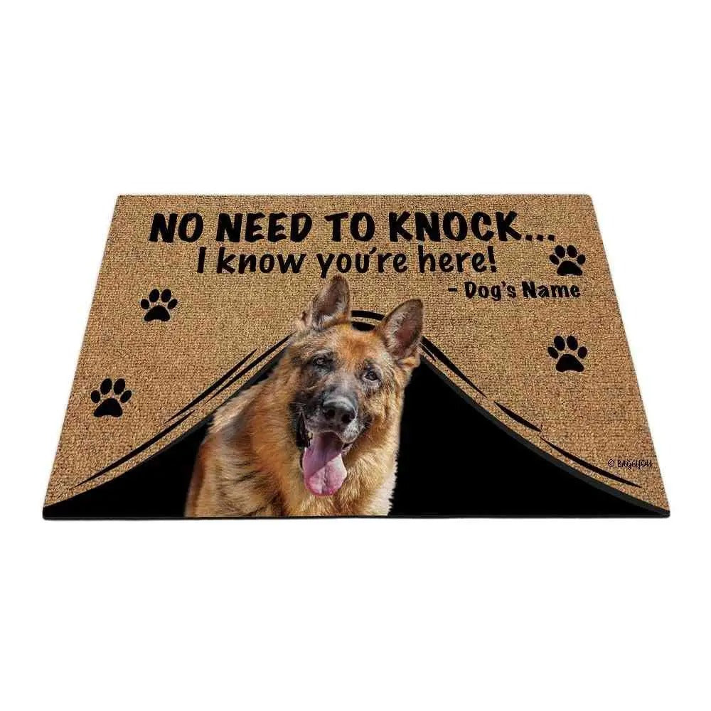 Personalized Doormat with Name Original Gift for Dog Lovers