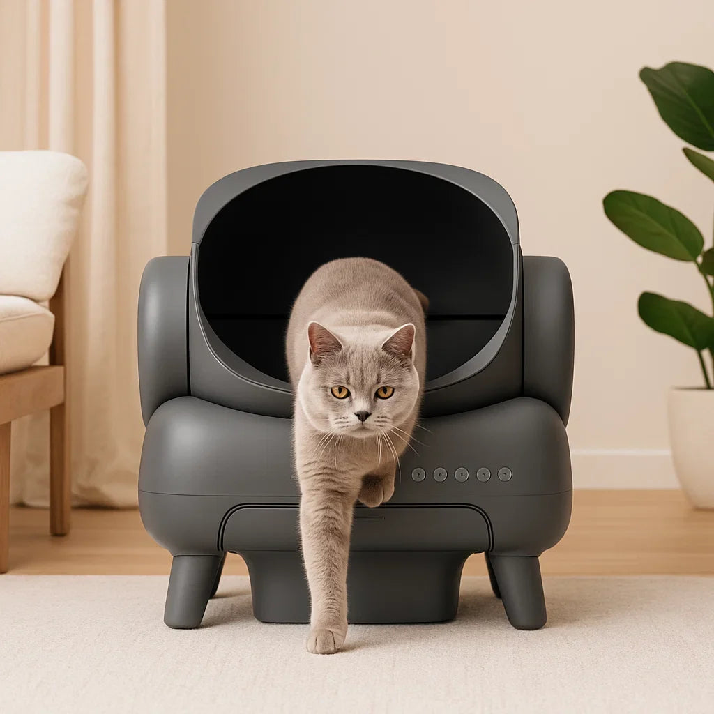 Automatic Cat Litter Box with Odor Removal and App Function